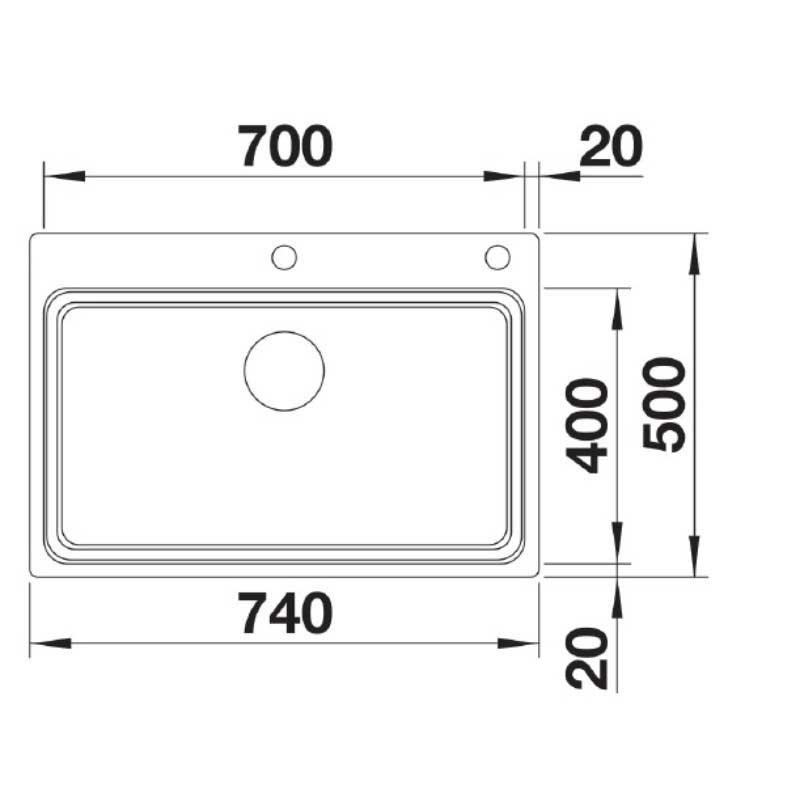 Εικόνα της Νεροχύτης Υποκαθήμενος Blanco Etagon 700-IF/A (74x50) Λείος 524274