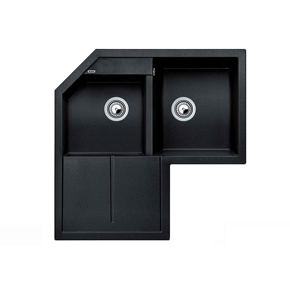 Εικόνα της Γωνιακός Νεροχύτης Blanco Metra 9 E Silgranit 83x83cm Black 525938