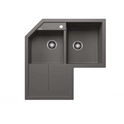 Εικόνα της Γωνιακός Νεροχύτης Blanco Metra 9 E Silgranit 83x83cm Volcano Grey 526798