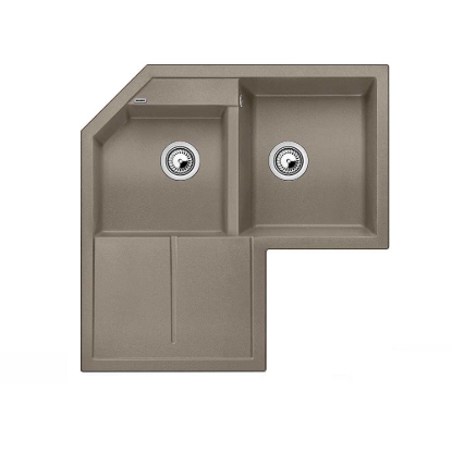 Εικόνα της Γωνιακός Νεροχύτης Blanco Metra 9 E Silgranit 83x83cm Tartufo 517367