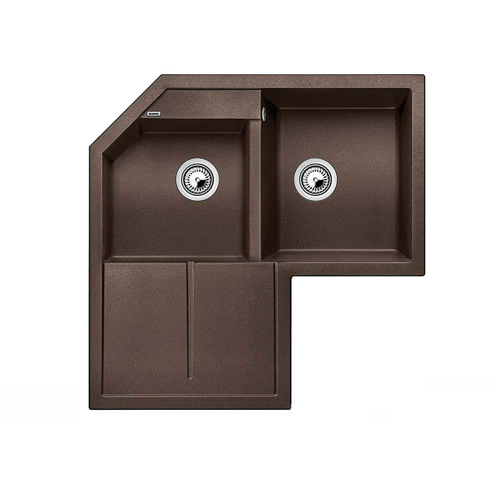 Εικόνα της Γωνιακός Νεροχύτης Blanco Metra 9 E Silgranit 83x83cm Coffee 515573