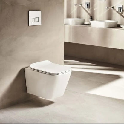 Εικόνα της Λεκάνη Κρεμαστή Tema Siamp Smart SMA326 Rimless 51,5cm Με Slim Soft Close Κάλυμμα