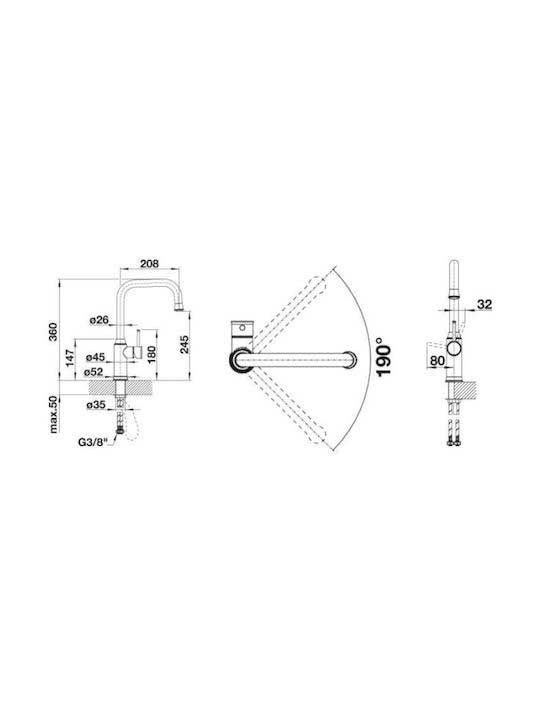 Εικόνα της Μπαταρία Κουζίνας Blanco Livia-S 521290 Manganese