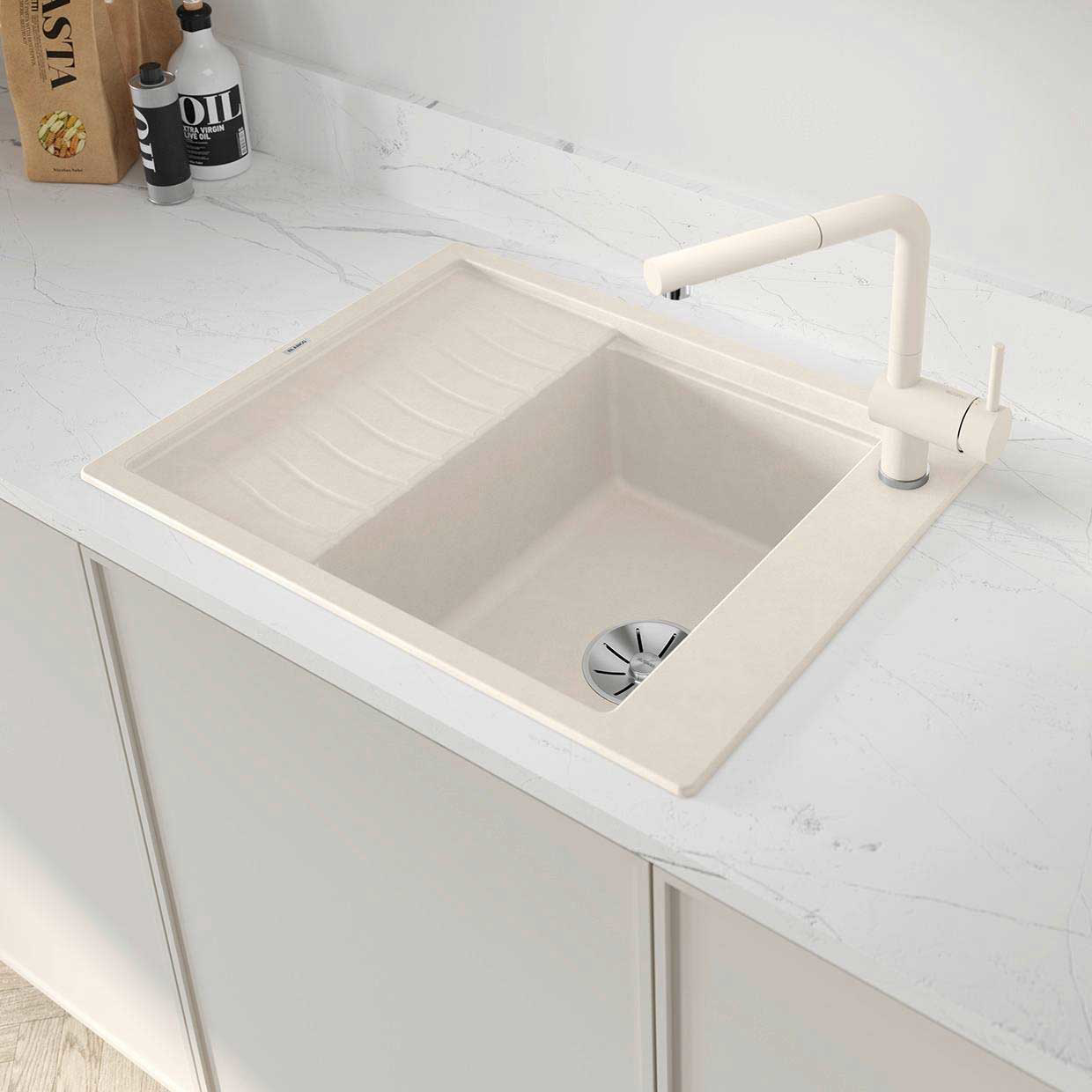 Εικόνα της Μπαταρία Κουζίνας Blanco Linus-S 526959 Ντους Soft White