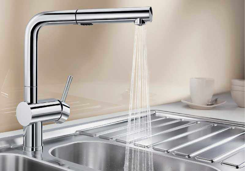 Εικόνα της Μπαταρία Κουζίνας Blanco Linus-S Vario 518406 Ντους Χρωμέ