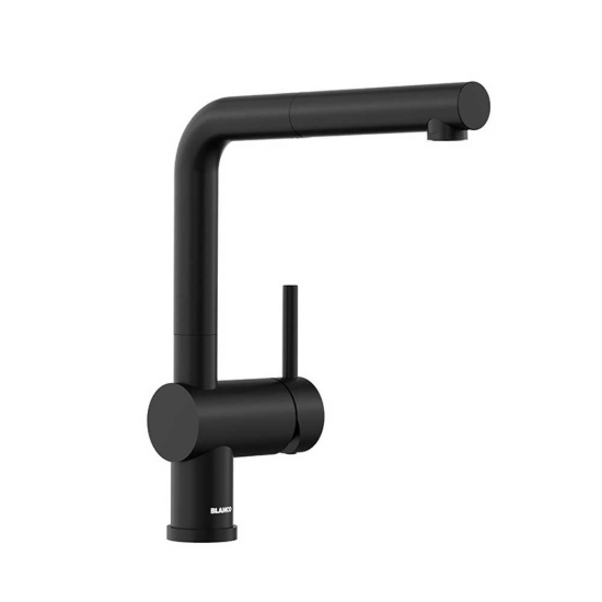 Εικόνα της Μπαταρία Κουζίνας Blanco Linus-S 525807 Ντους Black Matt