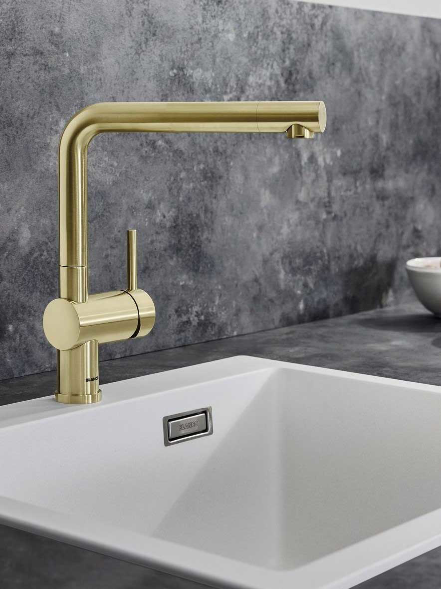 Εικόνα της Μπαταρία Κουζίνας Blanco Linus 526683 Satin Gold