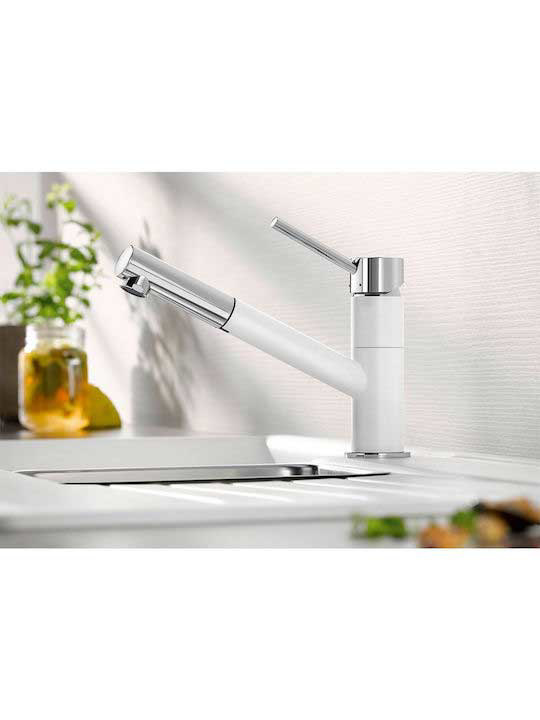 Εικόνα της Μπαταρία Κουζίνας Blanco Kano-S Ντους 526953 Soft White/Chrome