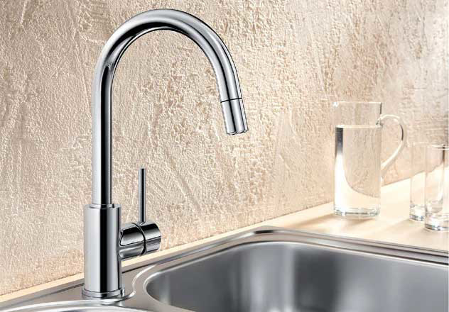 Εικόνα της Μπαταρία Κουζίνας Blanco Mida-S Ντους 521454 Χρωμέ