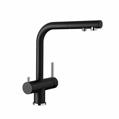 Εικόνα της Μπαταρία Κουζίνας Φιλτραρίσματος Νερού Blanco Fontas-S II Ντους 526158 Black