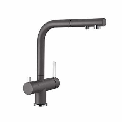 Εικόνα της Μπαταρία Κουζίνας Φιλτραρίσματος Νερού Blanco Fontas-S II Ντους 525207 Rock Grey