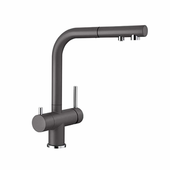 Εικόνα της Μπαταρία Κουζίνας Φιλτραρίσματος Νερού Blanco Fontas-S II Ντους 525207 Rock Grey