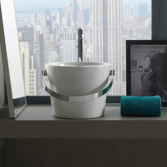 Εικόνα της Νιπτήρας Μπάνιου Scarabeo Bucket 8801-300 Ø30xH22,5cm