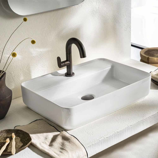 Εικόνα της Νιπτήρας Μπάνιου Bianco Ceramica Crest 39055-300 55x40cm