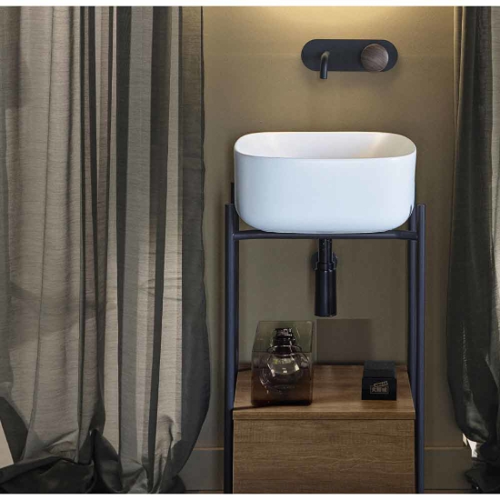 Εικόνα της Νιπτήρας Μπάνιου Scarabeo Moon 42 5501-300 42x42cm