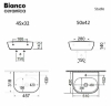 Εικόνα της Νιπτήρας Μπάνιου Bianco Ceramica Studio 39050-300 51x42cm