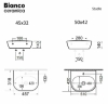 Εικόνα της Νιπτήρας Μπάνιου Bianco Ceramica Studio 39045-300 45x32cm
