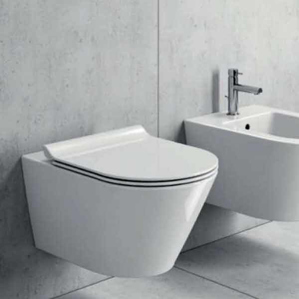 Εικόνα της Λεκάνη Κρεμαστή GSI Kube X Swirl 941500SC-300 55cm Με Super Slim Soft Close Κάλυμμα