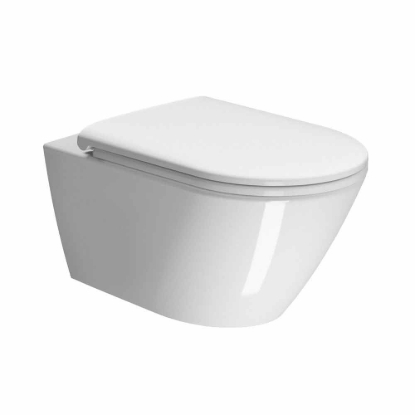 Εικόνα της Λεκάνη Κρεμαστή GSI Kube X Swirl 941600C-300 50cm Με Slim Soft Close Κάλυμμα