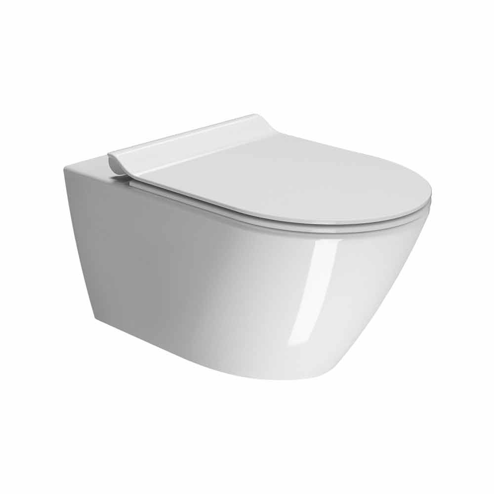 Εικόνα της Λεκάνη Κρεμαστή GSI Kube X Swirl 941600SC-300 50cm Με Super Slim Soft Close Κάλυμμα