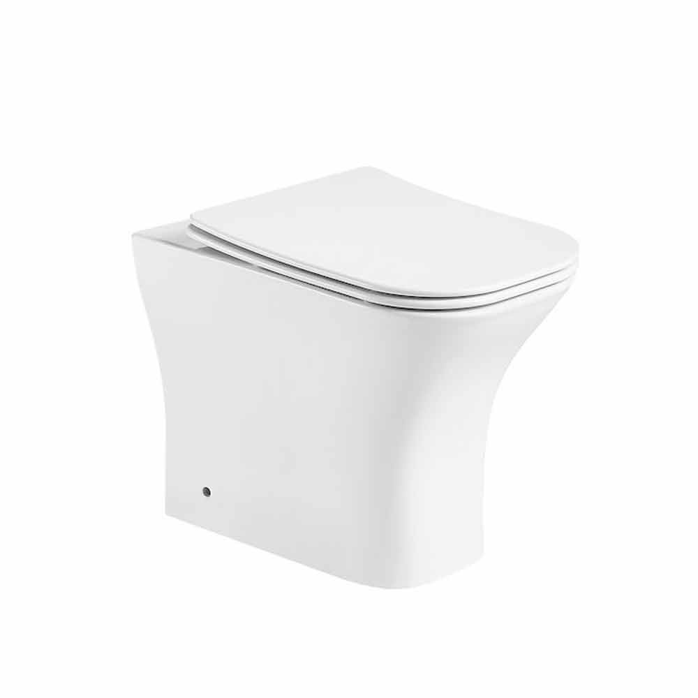 Εικόνα της Λεκάνη Bianco Ceramica Delia DL 130 Rimless Υψηλής Πίεσης Back To Wall DL13000SC-300 52cm Με Slim Soft Close Κάλυμμα