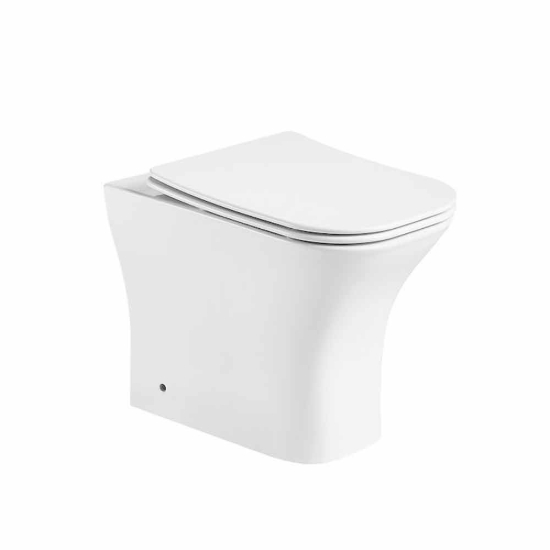 Εικόνα της Λεκάνη Bianco Ceramica Delia DL 130 Rimless Υψηλής Πίεσης Back To Wall DL13000SC-300 52cm Με Slim Soft Close Κάλυμμα