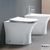 Εικόνα της Λεκάνη Bianco Ceramica Delia DL 130 Rimless Υψηλής Πίεσης Back To Wall DL13000SC-300 52cm Με Slim Soft Close Κάλυμμα