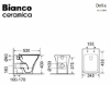 Εικόνα της Λεκάνη Bianco Ceramica Delia DL 130 Rimless Υψηλής Πίεσης Back To Wall DL13000SC-300 52cm Με Slim Soft Close Κάλυμμα