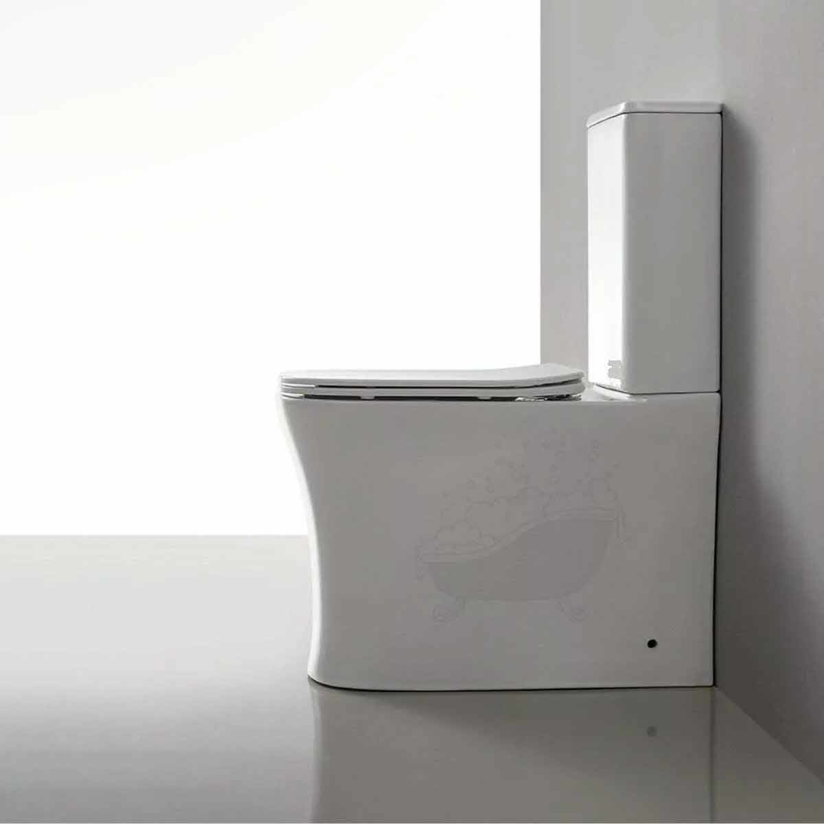 Εικόνα της Λεκάνη Bianco Ceramica Norma Χ.Π. Back To Wall 62cm Rimless Κομπλέ Με Slim Soft Close Κάλυμμα NR12100SC-300