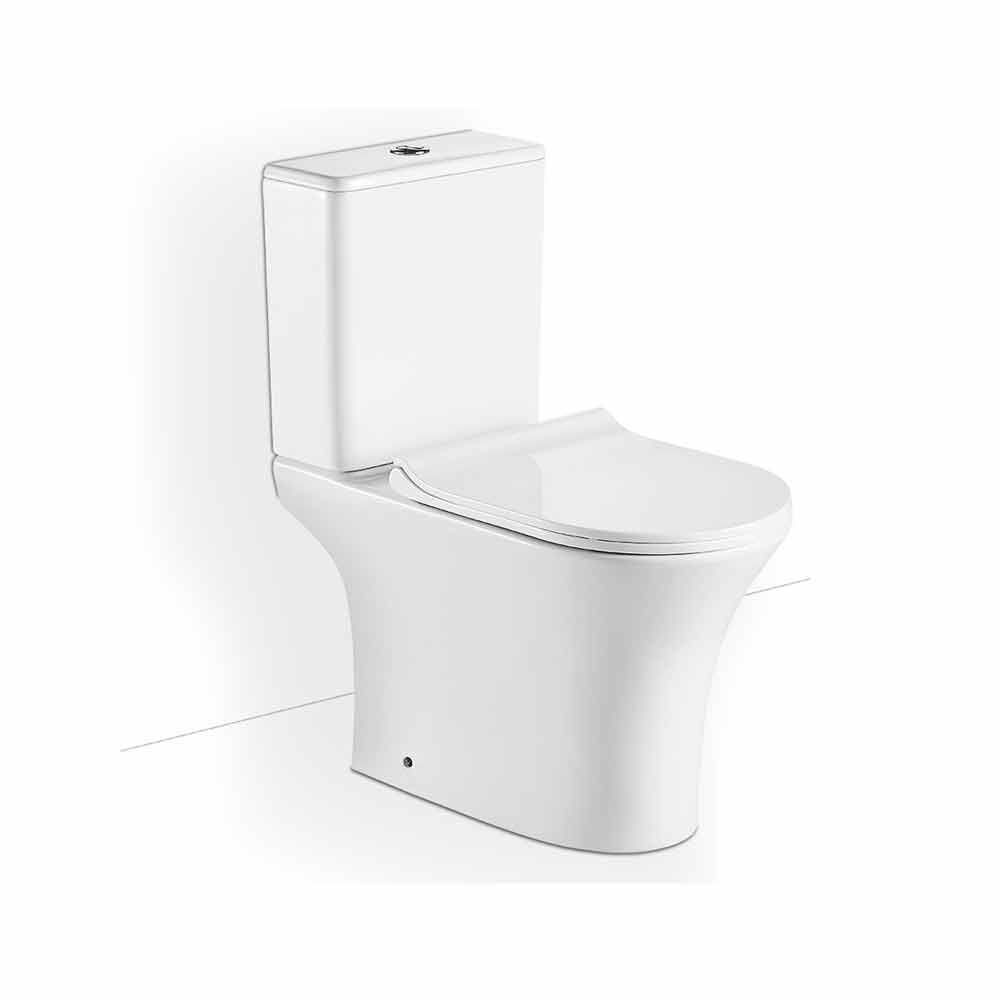 Εικόνα της Λεκάνη Bianco Ceramica Aida Χ.Π. 65cm Rimless Κομπλέ Με Slim Soft Close Κάλυμμα AD12000SC-300