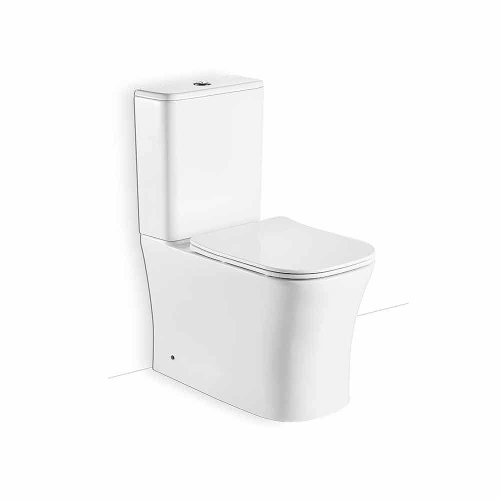 Εικόνα της Λεκάνη Bianco Ceramica Norma Χ.Π. Back To Wall 62cm Rimless Κομπλέ Με Slim Soft Close Κάλυμμα NR12100SC-300