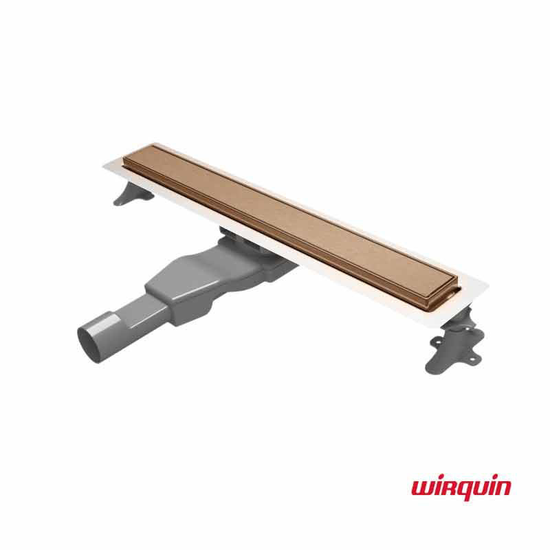 Εικόνα της Κανάλι Ντους Wirquin Flat Linear FL600-811 60cm Rose Gold Brushed PVD