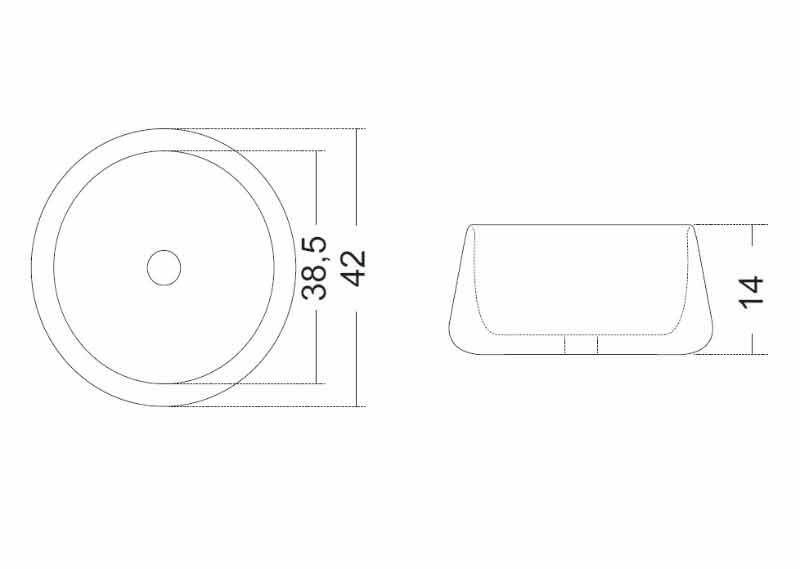 Εικόνα της Νιπτήρας Μπάνιου Fossil Opus DR42-423 Ø42cm Tundra Grey