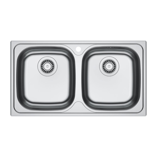 Εικόνα της Νεροχύτης Franke Spark SKN 620-34-34/78 (78x43,5) Λείος Inox 3011585003 (101.0713.867)