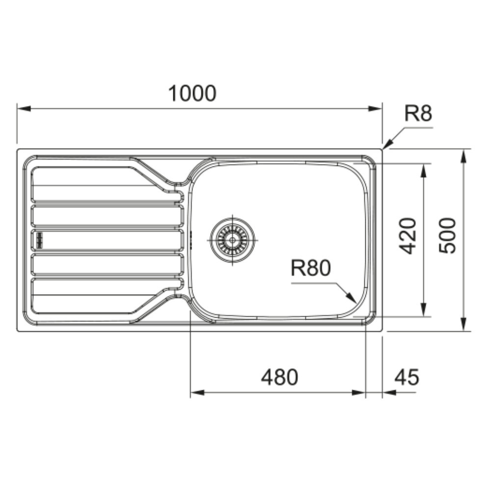 Εικόνα της Νεροχύτης Franke Flash FLN 611-100/50 (100x50) Λείος Inox 3011552225 (101.0713.787)