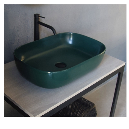 Εικόνα της Νιπτήρας Μπάνιου Scarabeo Glam 1804-900 56x39cm Musk