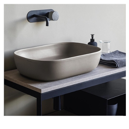 Εικόνα της Νιπτήρας Μπάνιου Scarabeo Glam 1804-510 56x39cm Sand