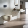 Εικόνα της Λεκάνη Κρεμαστή Bianco Ceramica Lenta 381600C-311 53cm Με Slim Soft Close Κάλυμμα Ivory Matt