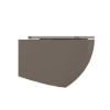 Εικόνα της Λεκάνη Κρεμαστή Bianco Ceramica Lenta 381600C-530 53cm Με Slim Soft Close Κάλυμμα Taupe Matt