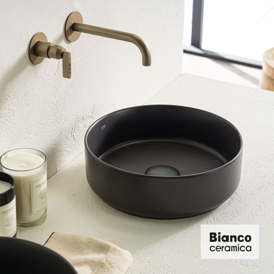 Εικόνα της Νιπτήρας Μπάνιου Bianco Ceramica Etna 33036-421 Ø36cm Anthracite Matt