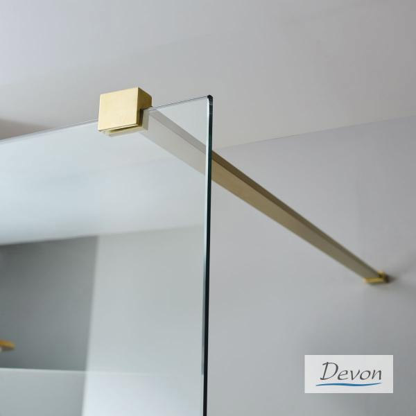 Εικόνα της Διαχωριστικό Ντους Devon Iwis Walk-in IW110C-211 106-108cm Gold Brushed PVD