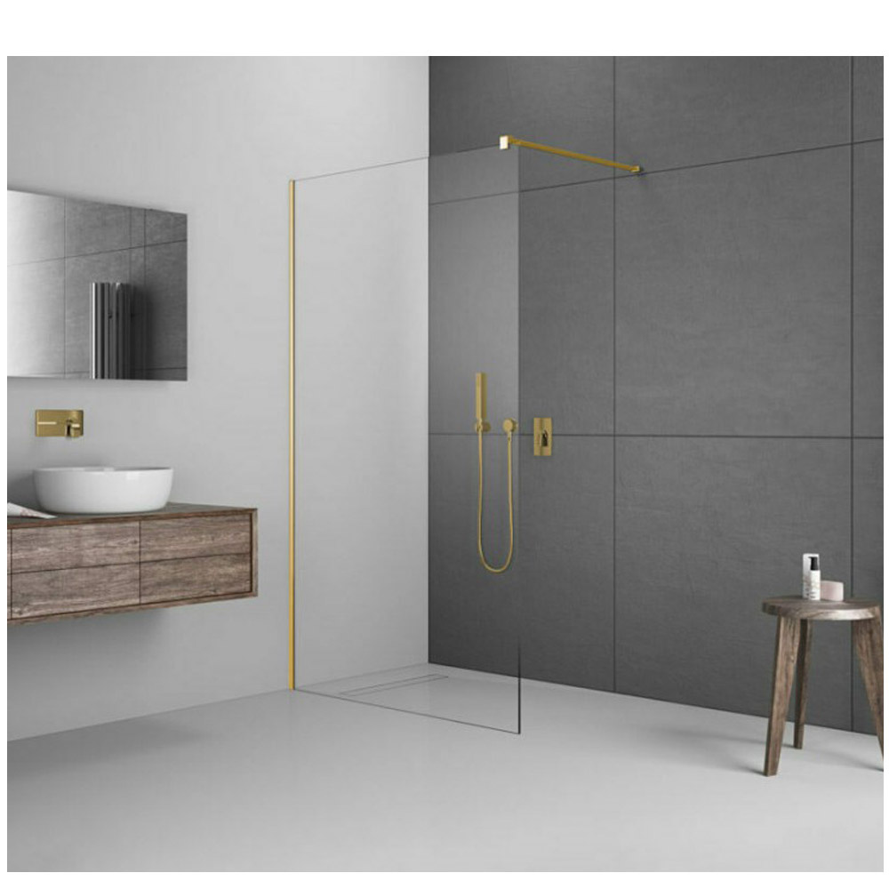 Εικόνα της Διαχωριστικό Ντους Devon Iwis Walk-in IW130C-211 126-128cm Gold Brushed PVD