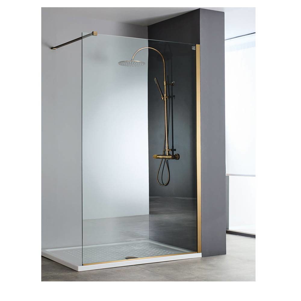 Εικόνα της Διαχωριστικό Ντους Devon Iwis Walk-in IW80C-221 76-78cm Bronze Brushed PVD