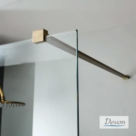 Εικόνα της Διαχωριστικό Ντους Devon Iwis Walk-in IW100C-221 96-98cm Bronze Brushed PVD