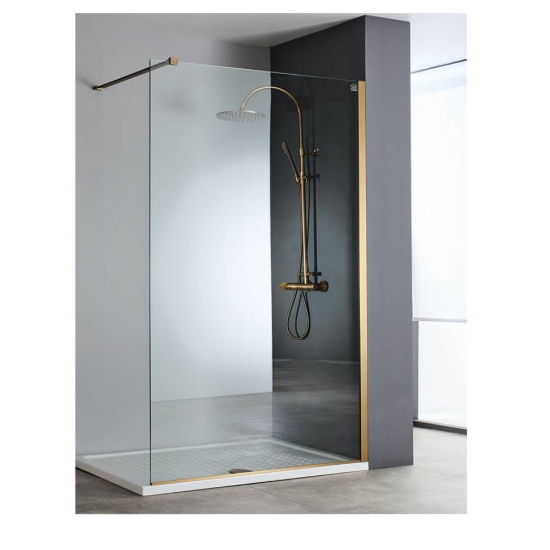 Εικόνα της Διαχωριστικό Ντους Devon Iwis Walk-in IW140C-221 136-138cm Bronze Brushed PVD