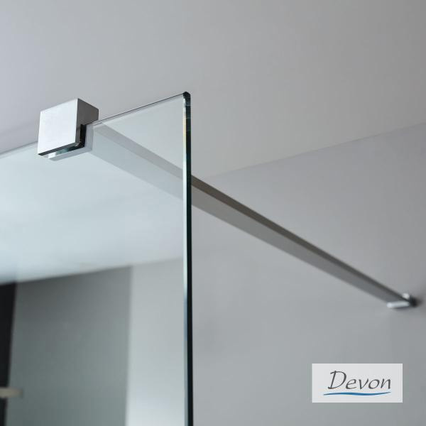 Εικόνα της Διαχωριστικό Ντους Devon Iwis Walk-in IW120C-111 116-118cm Inox Brushed PVD