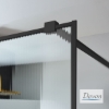 Εικόνα της Διαχωριστικό Ντους Devon Iwis Fluted Walk-in IW90FC-400 87-89cm Black Matt