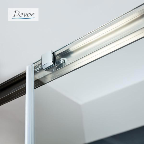 Εικόνα της Καμπίνα Ντουσιέρας Devon Noxx Slider 1+1 SLN160C-111 157-159cm Clean Inox Brushed PVD