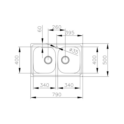 Εικόνα της Νεροχύτης Teka Univese 80 T-XP (79x50) 2B Λείος 115040008