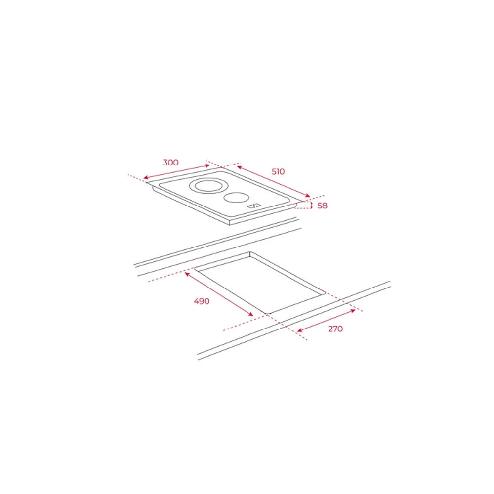 Εικόνα της Αυτόνομη Κεραμική Εστία Teka TZC 32320 BK TTC Domino Black 112540002